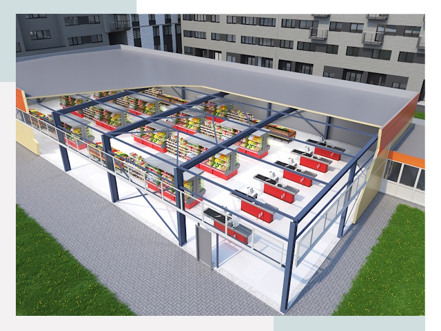 Строительство магазинов в Тюмень от 612 руб. за м²