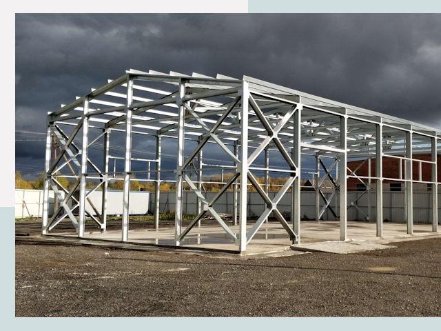 Двускатные ангары в Тюмень от 612 руб. за квадрат