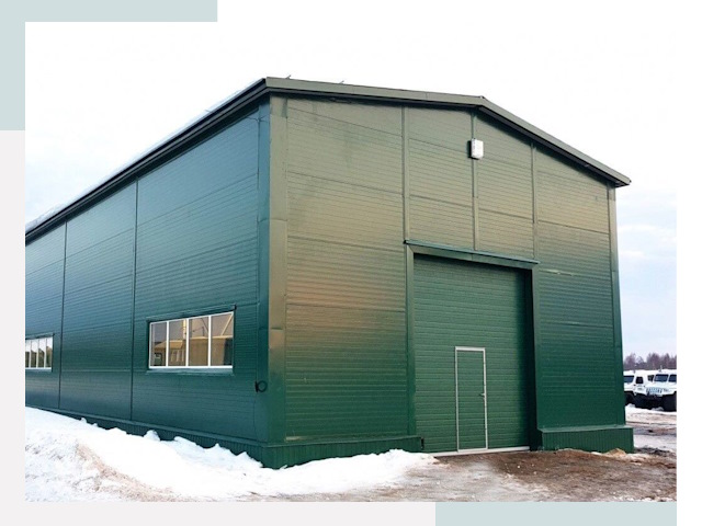 Двускатные ангары в Тюмени