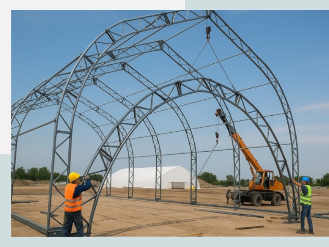 Монтаж ангаров в Тюмени от 612 руб. - Надежно и быстро